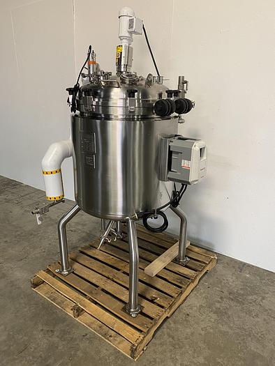 Used Allegheny Bradford 171 Liter Stainless Steel Jacketed Reactor 45 PSI w/ Agitator