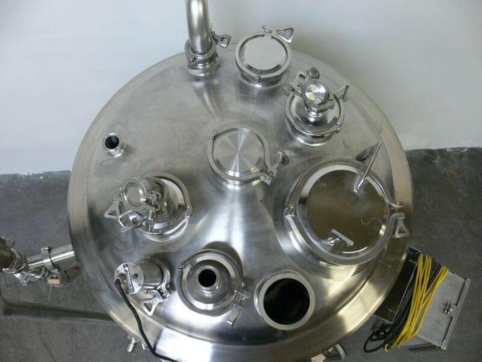 Used Precision 350 Liter Stainless Steel Jacketed Reactor w/ Load Cells, Rated 45 PSI