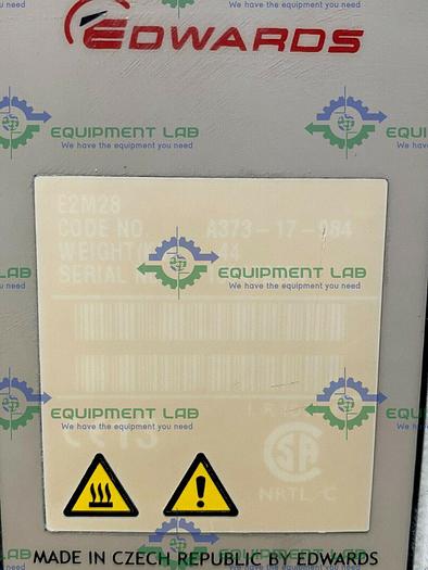 Used Edwards E2M28 Rotary Vacuum Pump 21 CFM w/ 1.2 HP Motor 240V