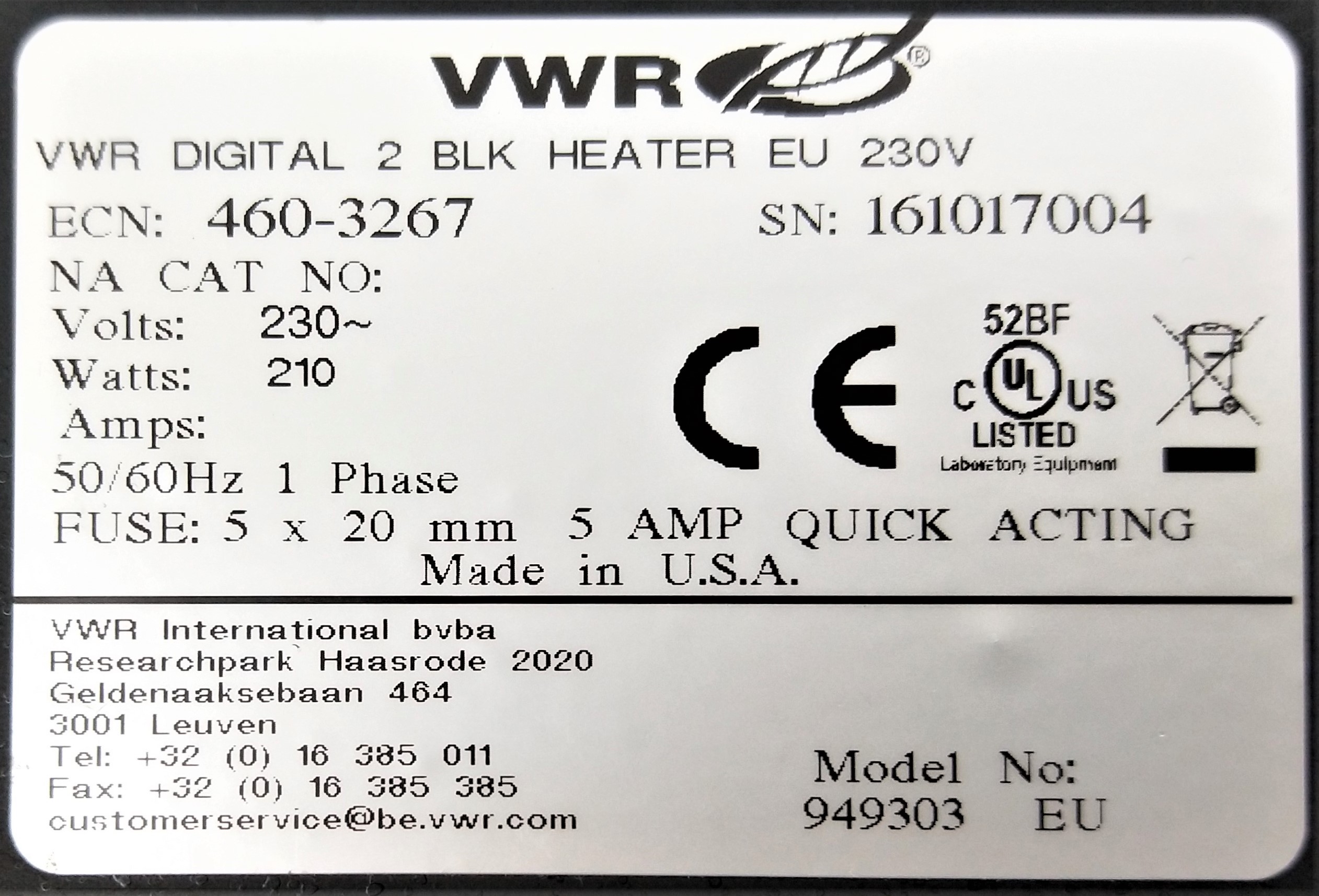 Used VWR Digital 460-3267 (949303) Dry Block Heater