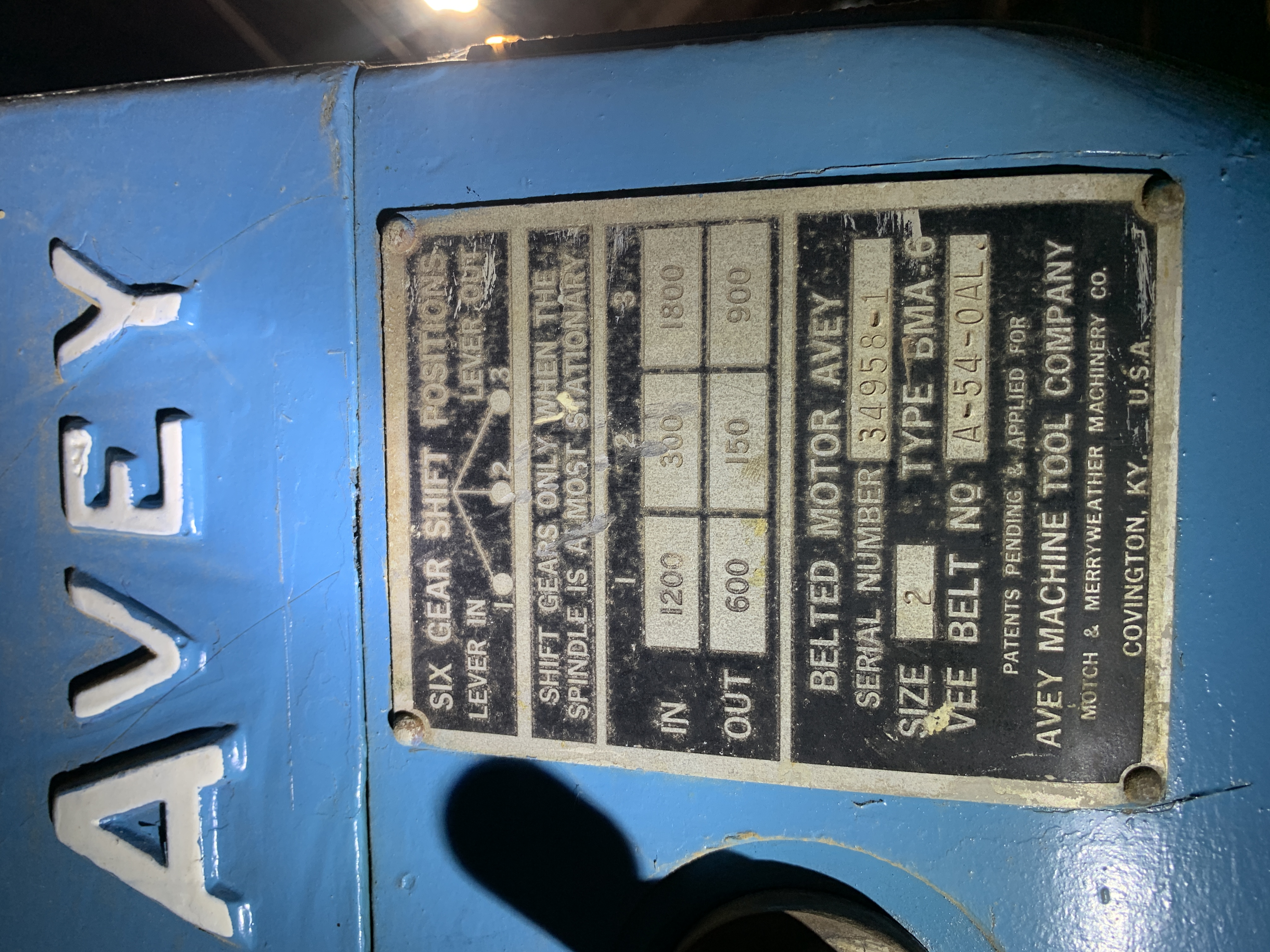 Used Avey Drill Press; Floor Model