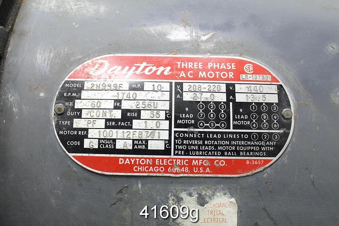 Used Nash CL201 Vacuum Pump, 10 Hp A/C Motor #41609