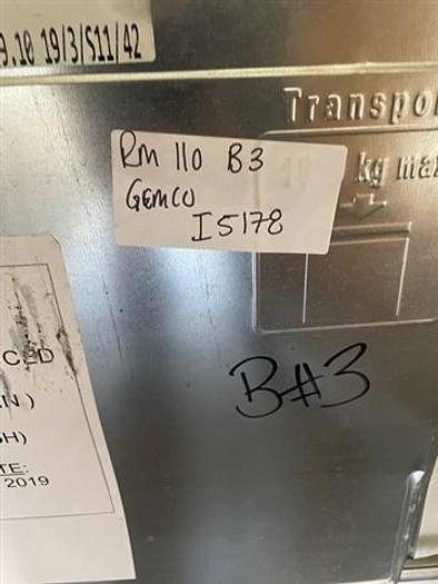 Used 30 CU. FT. GEMCOMATIC SLANT CONE BLENDER WITH DRUM LIFT - S/S