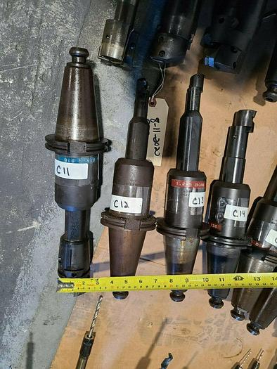Used Assorted CNC Tool Holders with Cutters & Drills For Milling Machines VMC Tools K