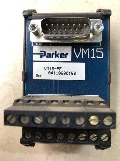Used PARKER 15-PIN BREAKOUT WIRING TERMINAL VM15-PF