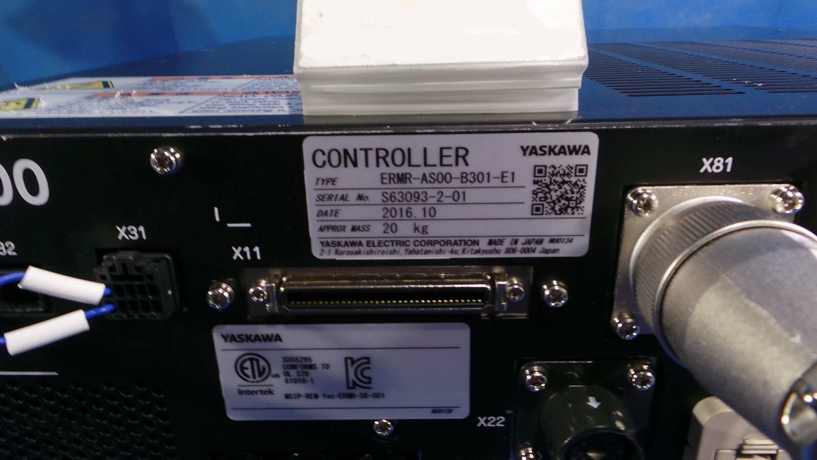 Used Yaskawa ERMR-AS00-B301-E1 Robot, Controller Robot, ERMR-AS00-B301-E1 / RS100 / Yaskawa