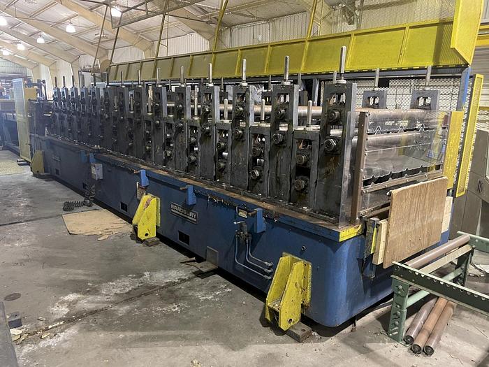 Used Bradbury "DOUBLE HIGH" & RAFTED ROLLFORMING LINE for AG Panel
