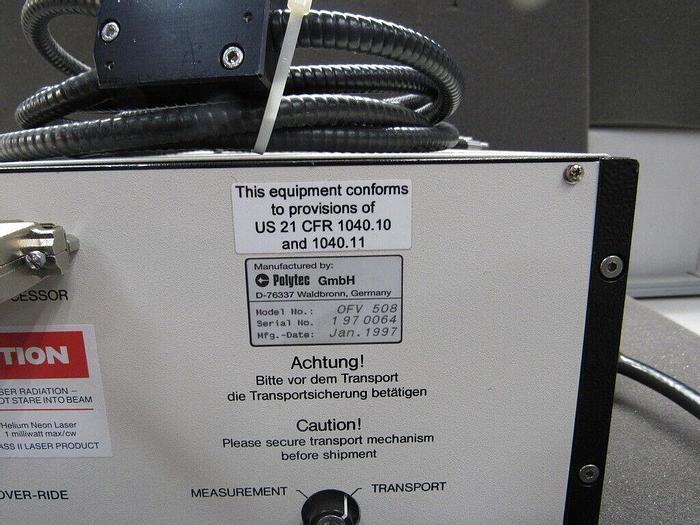 Used Polytec GmbH OFV508 Vibrometer