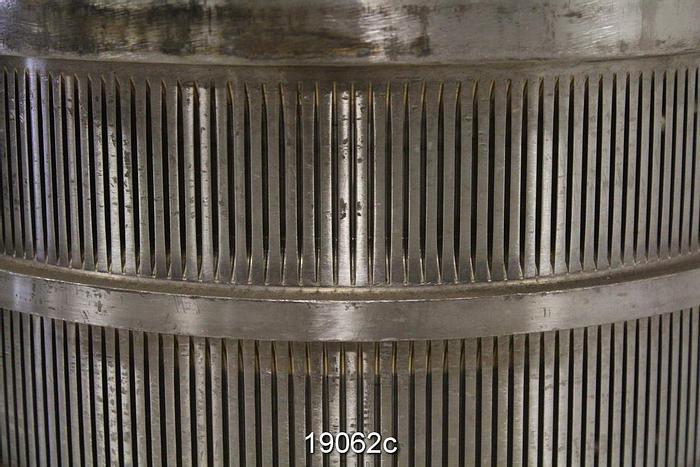 Used Bird 100 Pressure Screen Basket, .012" Slots, 5 Mm #19062