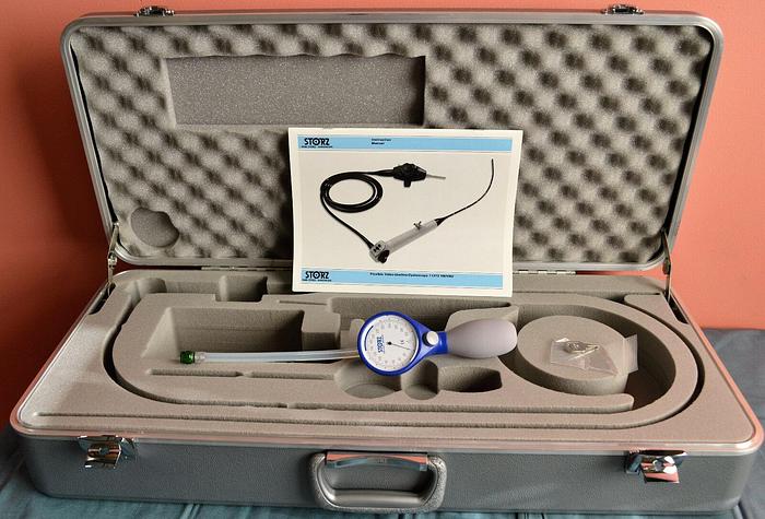 Used Storz 16FR Case with Leak tester and Manual for 11272 VN/VNU Flexible Cystoscope