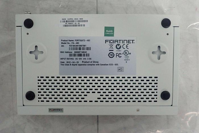 Used Fortinet Fortigate 40C FG-40C Firewall Adapter Network Security Appliance