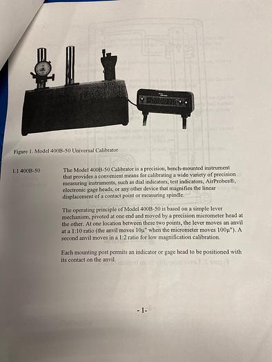 Used Mahr Federal Universal Calibrator Digital Indicator, Model: 400B-50