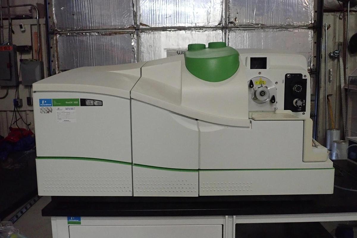 Used Perkin Elmer NexION 300D ICP-MS with ESI Autosampler, Vacuum Pump, Chiller, More