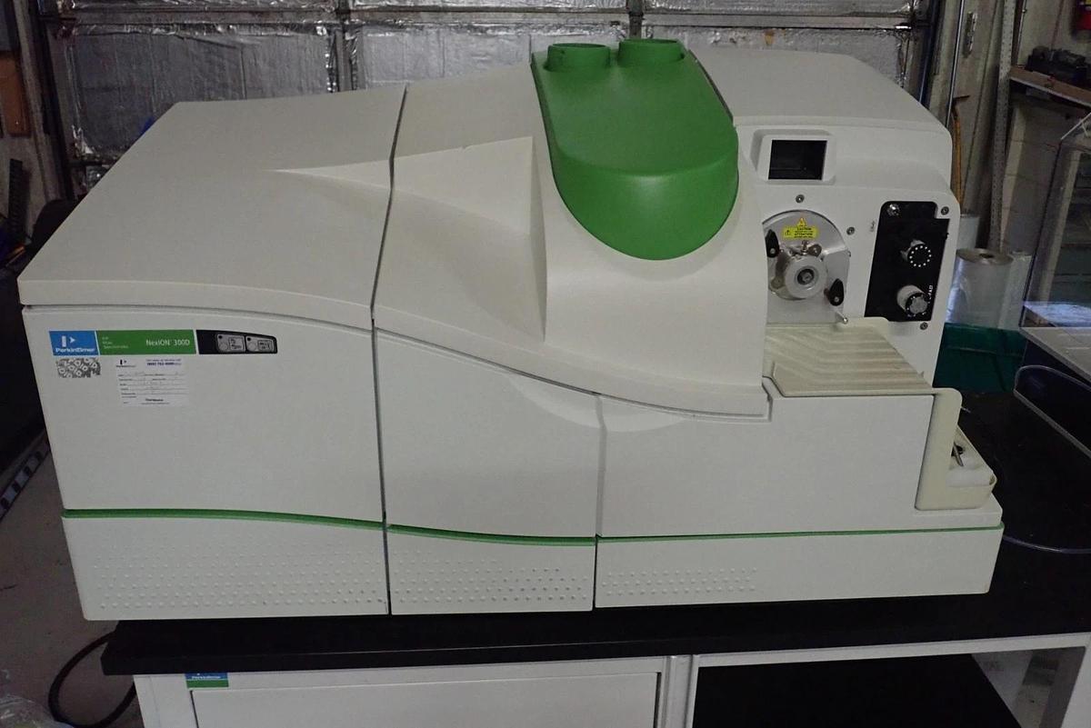 Used Perkin Elmer NexION 300D ICP-MS with ESI Autosampler, Vacuum Pump, Chiller, More