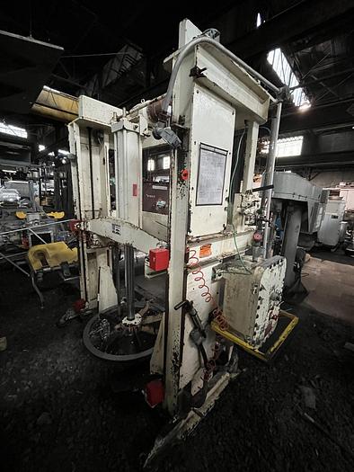 Used 100 GALLON ROSS TRIPLE MOTION MIXER - MODEL PVM-100 - S/S - VACUUM - 2 JACKETED MIX CANS - WITH DISCHARGE RAM