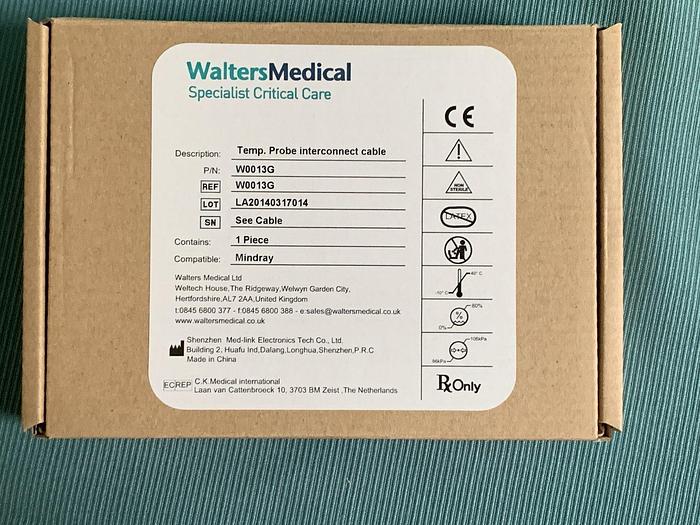 Gebraucht Walters Medical Temp, Sondenverbindungskabel Kompatibel mit Mindray
