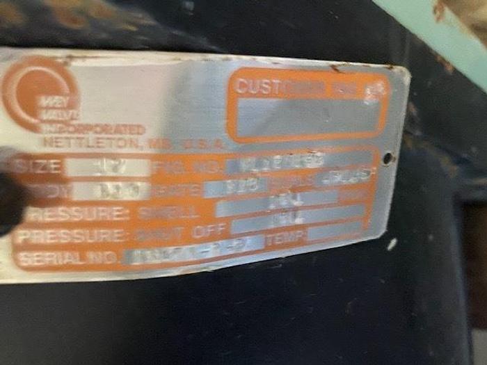 Used WEY 12" S/S VALVE W/ SCHRADER BELLOWS SERIES VL PNEUMATIC CYLINDER