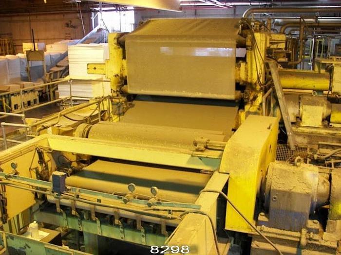 Used Fields & Boyd 805XLPT Wet Lap Machine, Capacity 400 Tds Tpd, Fields & Boyd Twin Wire Dewatering Press, 2-Meter, (3) Main Presses; 1500 Pli Each, Second Press 2400" Bellows (Added In 1988), Cutter Layboy #8298