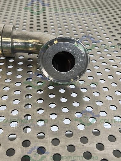 Used Sani Tech  STHT-W-1000 Silicone Hose w/ 1" Elbow Sanitary Fitting