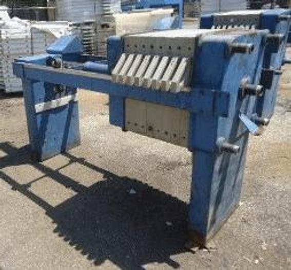 Used 4 CU. FT. JWI FILTER PRESS – POLYPRO – 630 MM AUTOMATIC CLOSURE