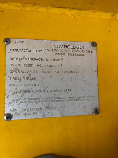 Used 2013 Rolligon Tandem Axle Blender