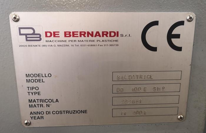 Used 2001 De Benardi 100 E SH 9 for the production of film soft loop handles bags
