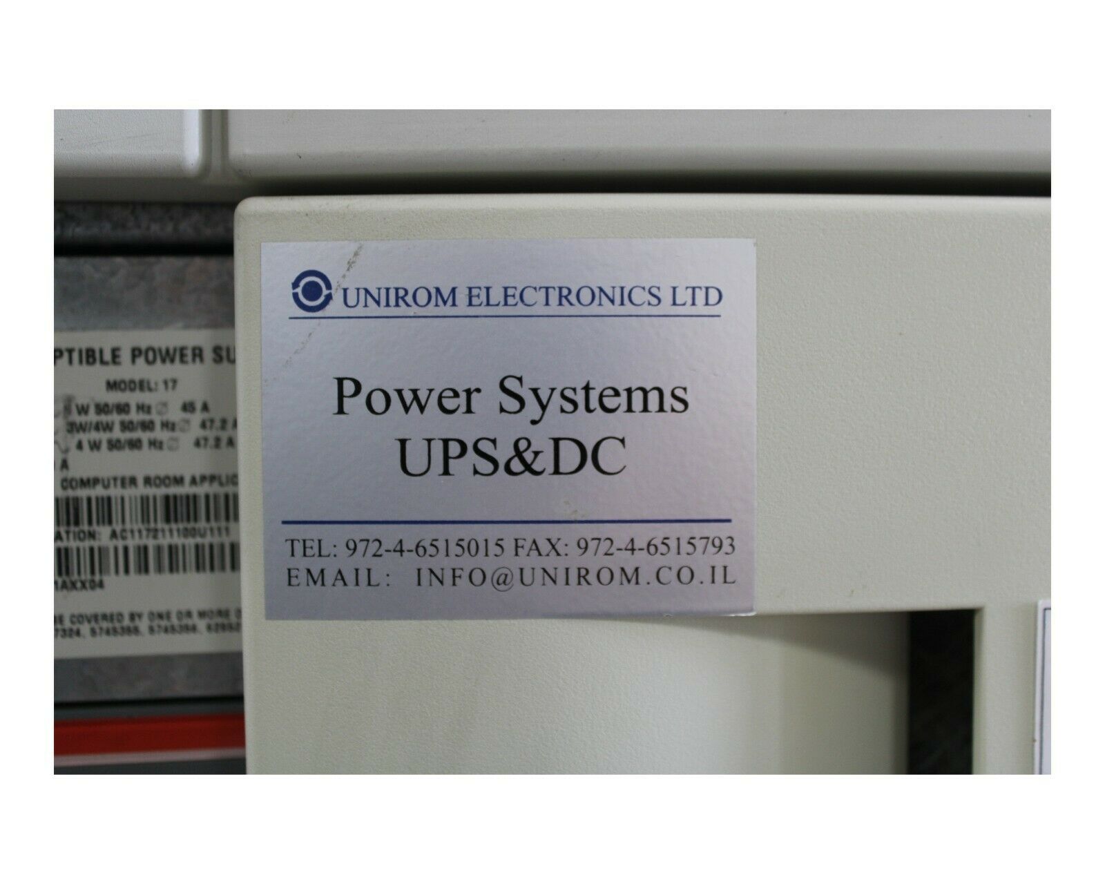 Used UNIROM UNINTERRUPTIBLE POWER SUPPLY MODE