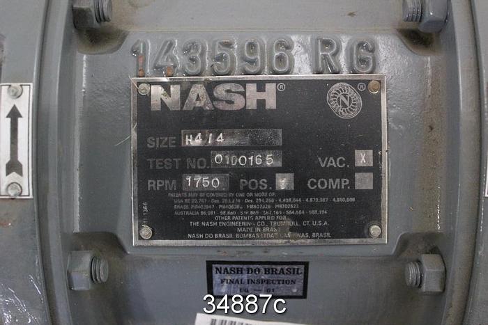 Unused Nash H4/4 Vacuum Pump, 1750 Rpm #34887