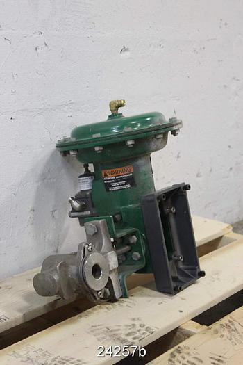 Used Fisher 1" V200 Fisher Vee-Ball Valve, Stainless Steel Body #24257