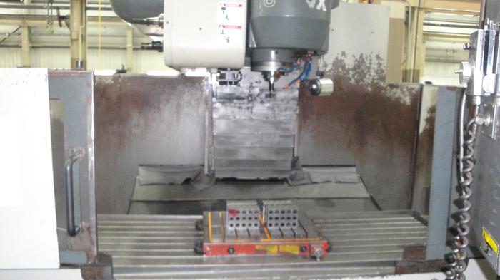 Used 1996 Enshu Vertical Machining Center, Model 650VX, 26" X 79" Table, X-63", Y-26" 50 Taper, 20 HP, 6000 RPM, Fanuc 18M CNC