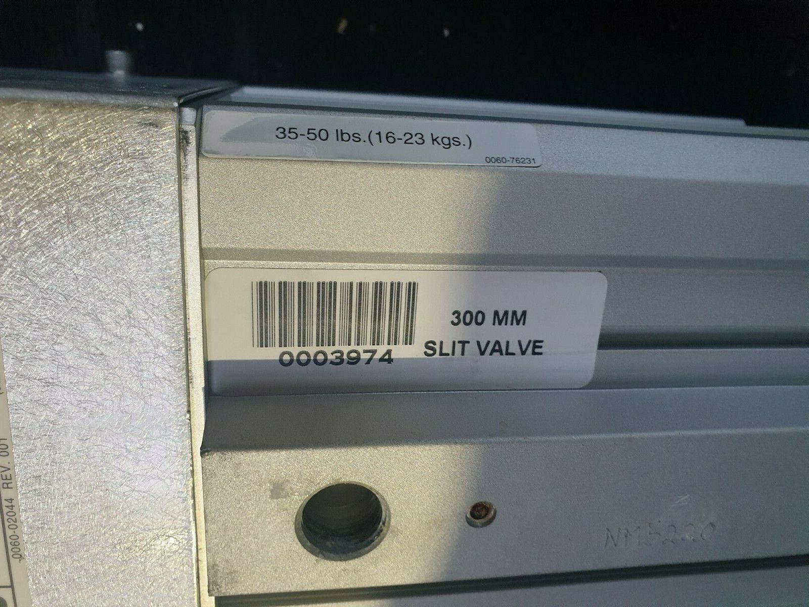 Used AMAT 0040-50505-002 SPLIT VALVE PNEUMATIC CYLINDER (rbd2.1b1)