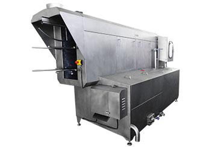 Xuclá Model M3945G Gas-Oil Hanging Tray Tunnel Washer