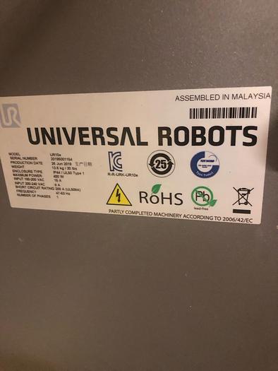 Used 2019 Universal Robots UR10e Industrial Robot