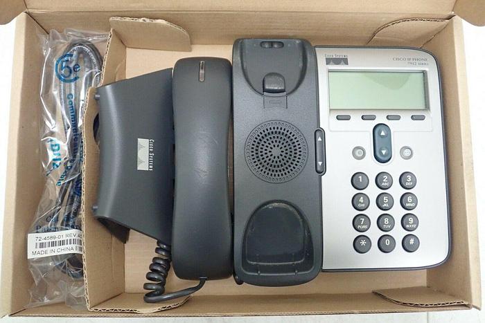 Used Lot of 7 Cisco CP-7912G 7912 IP Phones with Stands & Cables