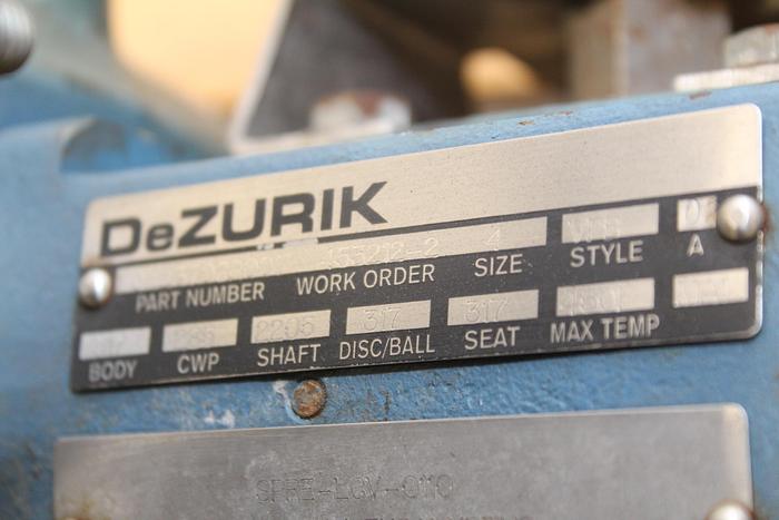 Used DeZurik 4" Veeball Valve#43980