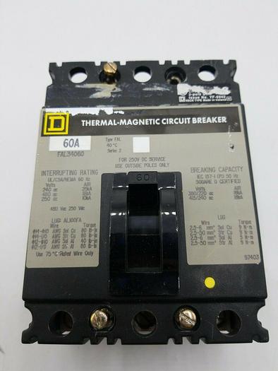 Used SQUARE D CIRCUIT BREAKER IEC 157-1