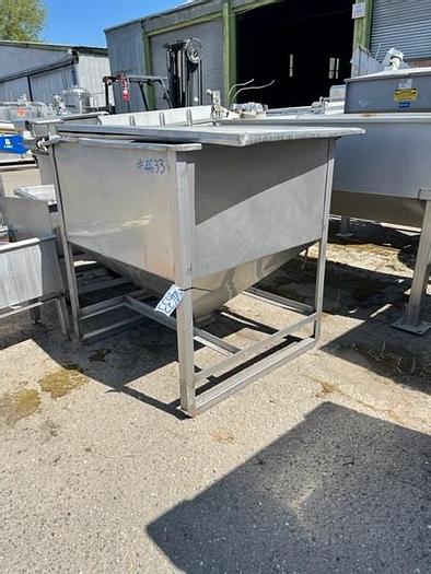 Used 42.5" x 42.5" Stainless Steel Hopper Tank