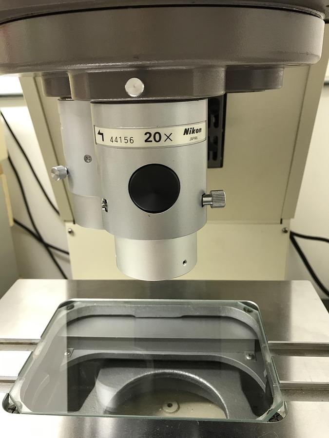 Used Nikon V-12B Vertical Projection Optical Comparator Measuring Machine w/DRO