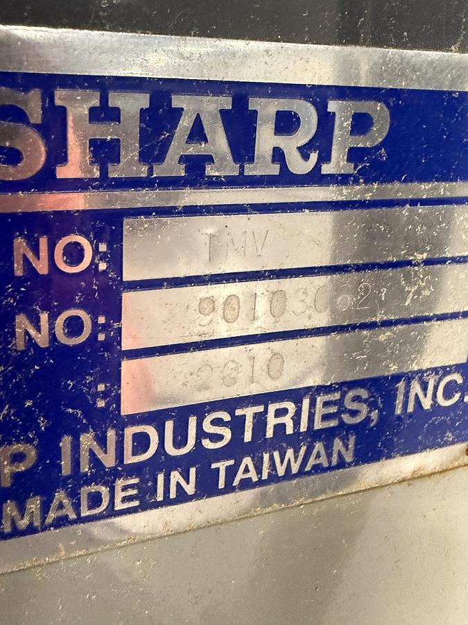 Used Sharp Vertical Mill, 2010 Model TMV