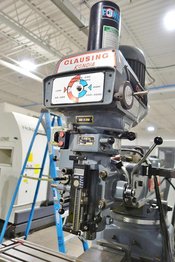 Used Clausing Kondia Vertical Mill, Model FV1