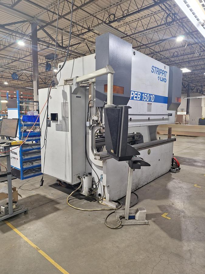 Used 150 Ton x 10' LVD Strippit PPEB-150-10 CNC Press Brake, 2000 Tooling Included