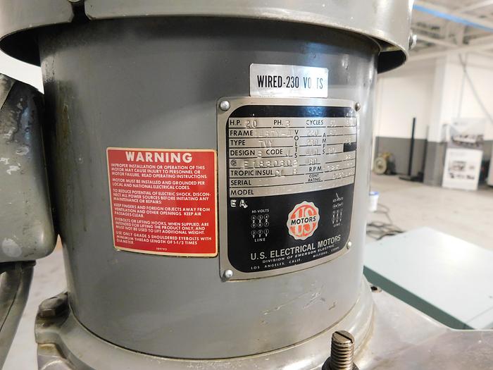 Used 9" x 42" Bridgeport Knee Mill with DRO