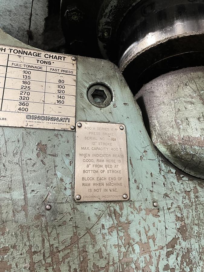 Used Cincinnati 440 Ton Press Brake