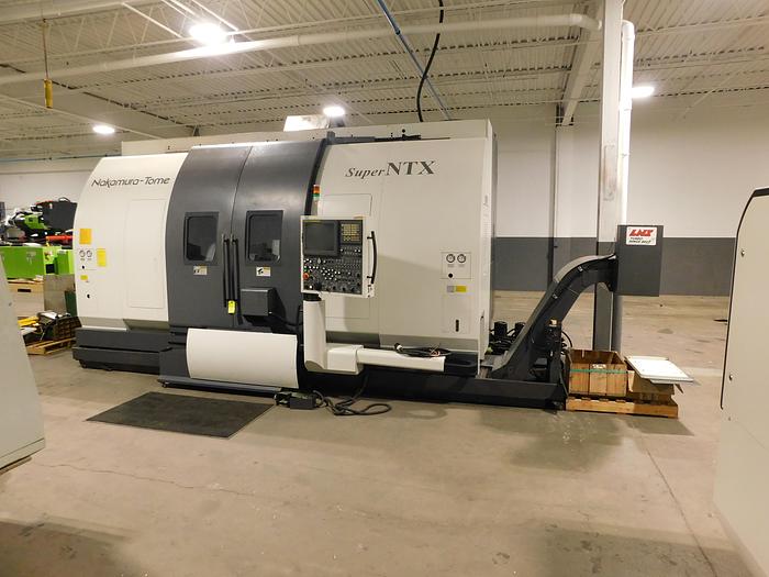 Used 2008 NAKAMURA TOME SUPER NTX CNC MULTI TASK TWIN SPINDLE W/ B AXIS AND LOWER TURRETS