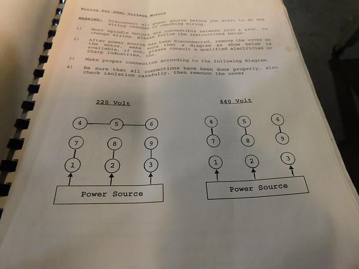 Used Sharp LMV50 Knee Mill Acu-Rite Control