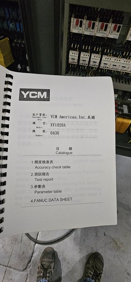 Used YCM XV1020 CNC Vertical Machining Center