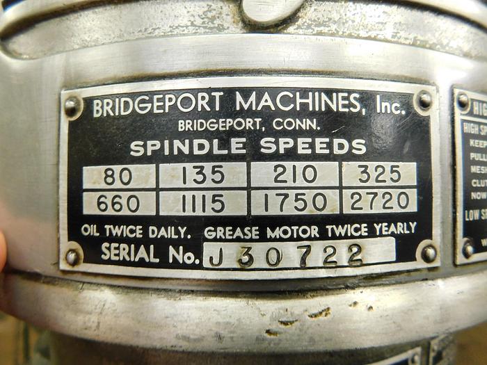 Used Bridgeport Knee Mill with DRO