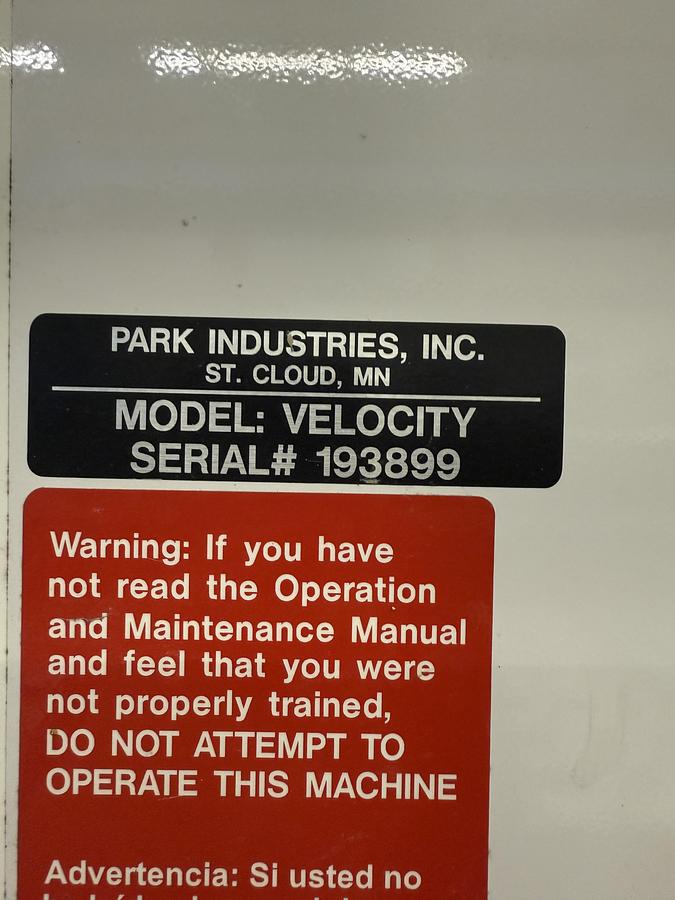Used Park Industries Velocity Edge Polisher