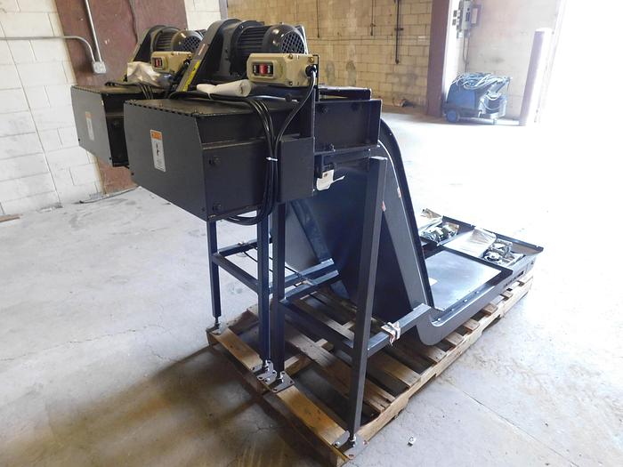 Used (1) Jordan Industrial Elevated Chip Conveyor for Okuma Genos L3000-E For CNC Turning Centers