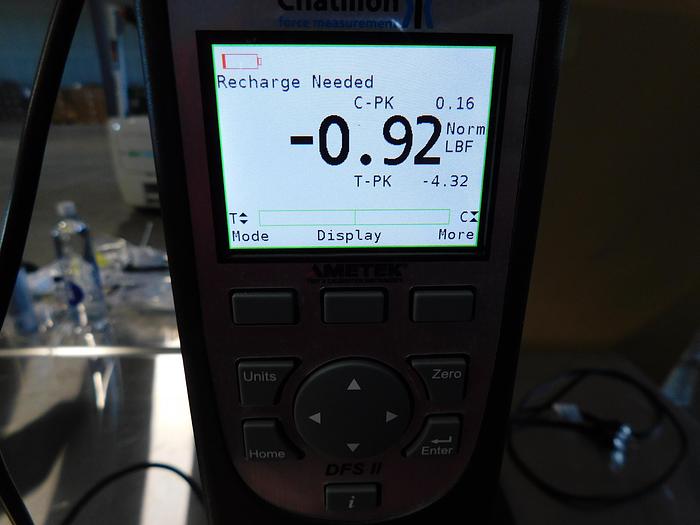 Used Ametek Chatillon DFS-II Force Gauge with TCM100 Motorized Test Stand